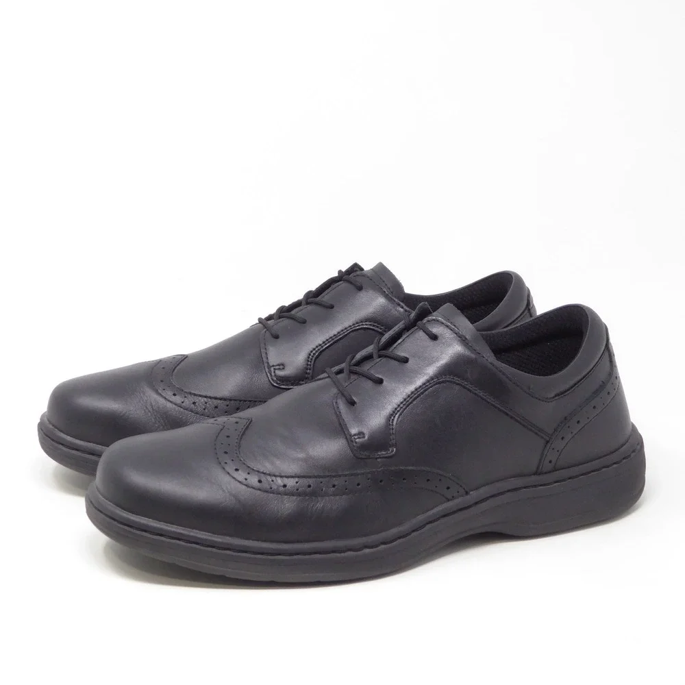 Orthofeet Moreno Mens Wingtip Oxfords Black Leather Dress Shoes 13D